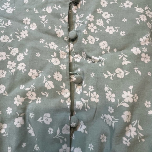 Passport Mint Green Floral Button-Front Mini Dress - Picture 3 of 6